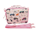 Girls Personalised Pink Farm & Tractor Lunch Box