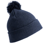 Kids Beanie with Pom Pom - Navy