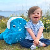 Winston The Whale Blue Personalised Medium Backpack