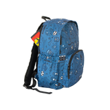 Kids Large Dark Blue Personalised Football Print Backpack