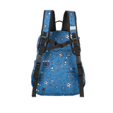Kids Large Dark Blue Personalised Football Print Backpack