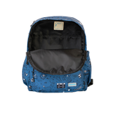 Kids Large Dark Blue Personalised Football Print Backpack