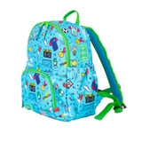 Kids Medium Multi Colour Personalised Football Print Backpack