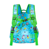 Kids Medium Multi Colour Personalised Football Print Backpack