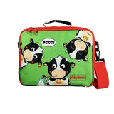 Kids Black and White Personalised Cow Print Lunch Box - Cillian the Cow