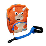 Toddler Mini Orange Personalised Dinosaur Backpack - Terry the Triceratops