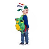 Denzel The Dinosaur Green Personalised Medium Backpack
