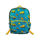 Boys Large Green Personalised Digger Print Backpack