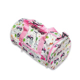 Kids Grey and Pink Personalised Tractor Print Weekend Bag