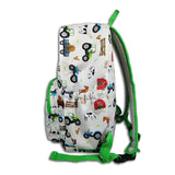 Boys Large Green Personalised Tractor Backpack