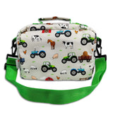 Boys Green Personalised Tractor Lunch Box