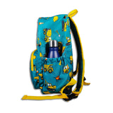 Boys Large Green Personalised Digger Print Backpack