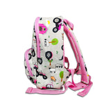 Girls Mini Grey and Pink Personalised Tractor Backpack with Reins