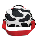 Kids Black and White Personalised Cow Print Lunch Box - Cillian the Cow