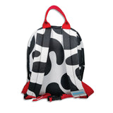 Toddler Mini Black and White Personalised Cow Print Backpack with Reins - Cillian the Cow
