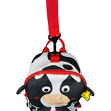 Toddler Mini Black and White Personalised Cow Print Backpack with Reins - Cillian the Cow
