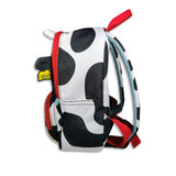Toddler Mini Black and White Personalised Cow Print Backpack with Reins - Cillian the Cow