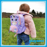 Girls Pink Personalised Mini Unicorn Backpack with Reins - Luna the Unicorn