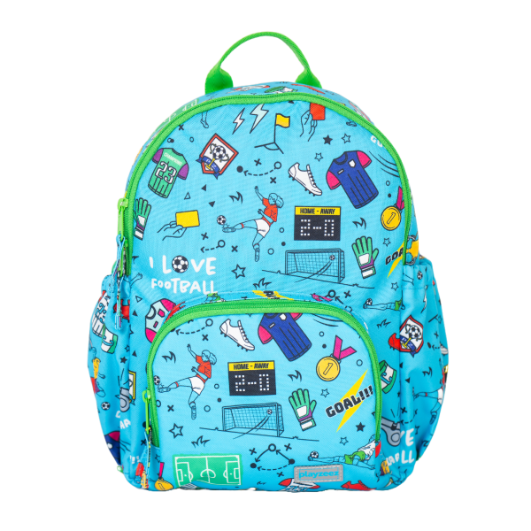 Kids Medium Personalised  Colourful Football Backpack